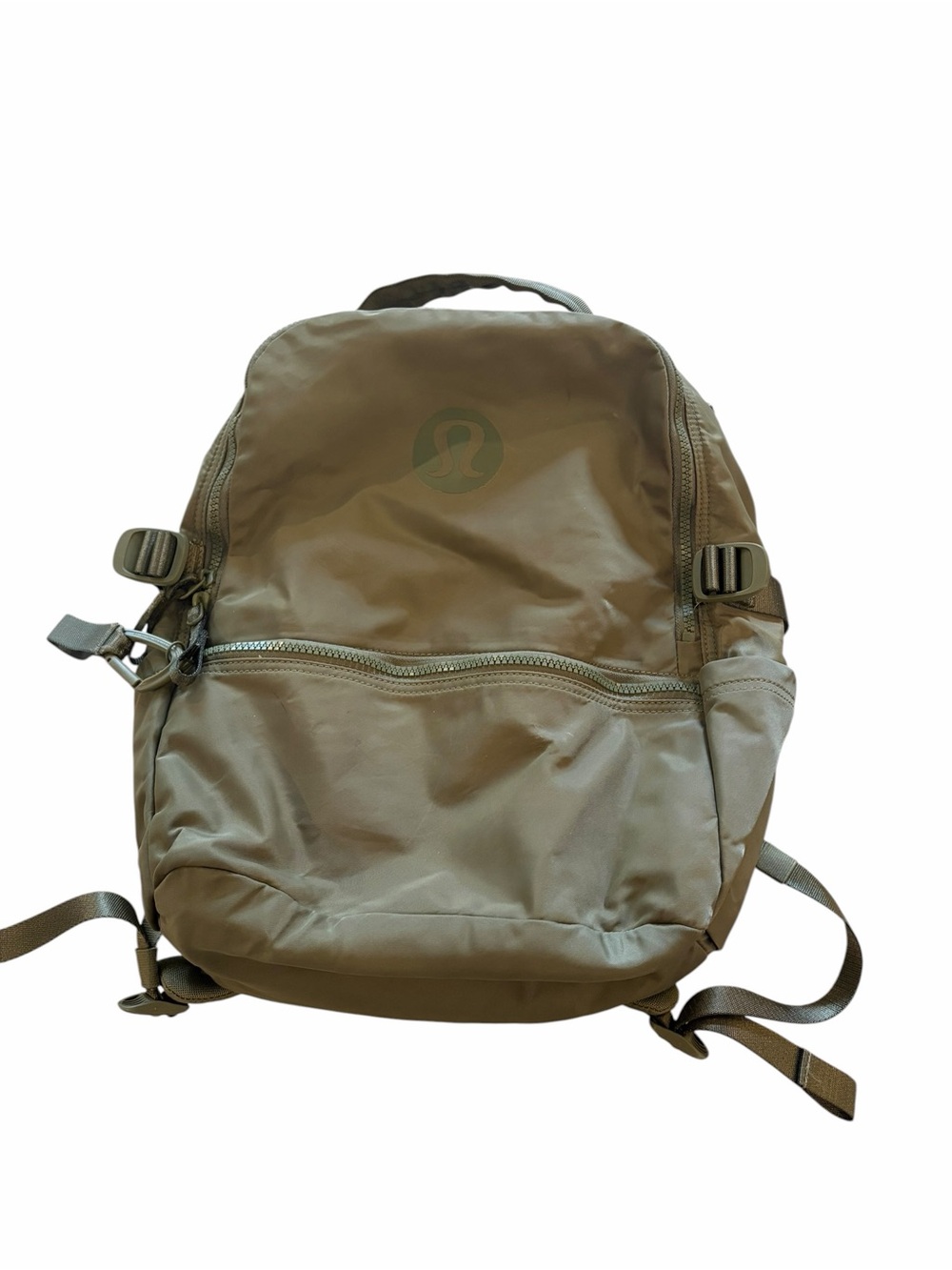 Lululemon New Crew Backpack Green Keychain Padded Strap